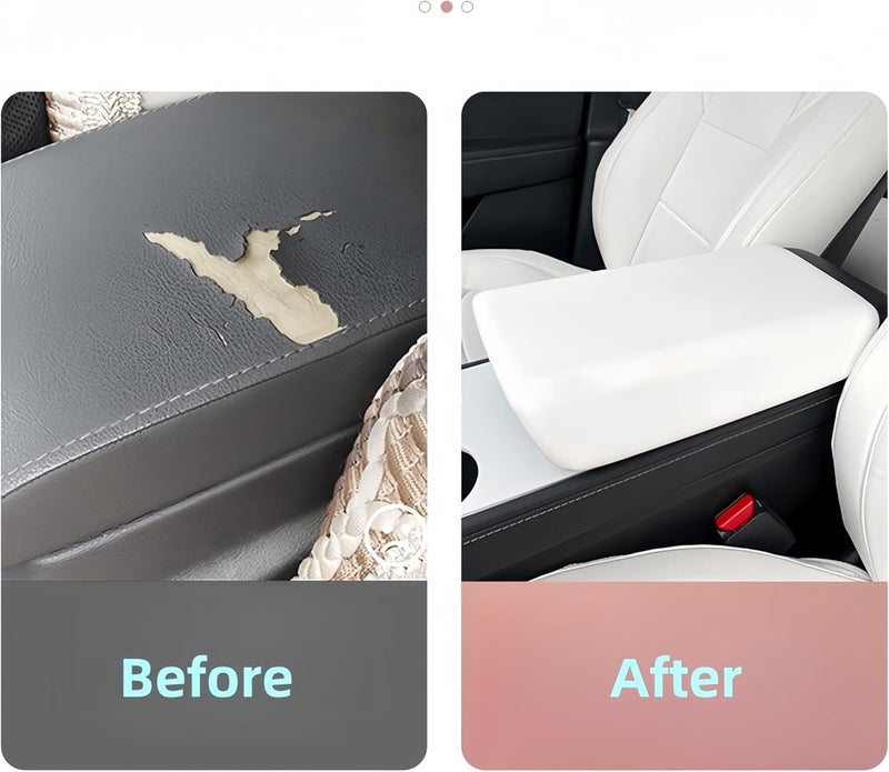 frani Center Console Armrest Cover Designed for Tesla Model 3 2017-2023/Model Y 2020-2025(Not for Model Y Juniper),Non-Slip Designed with EZ Snap On Install-White - Image 3